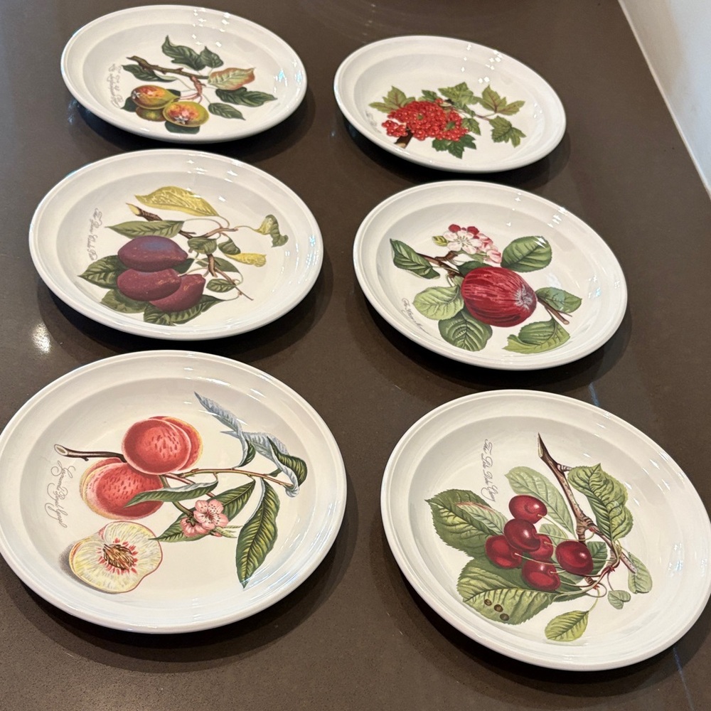 Portmeirion Pomona Fruit Plate, 6”, Set of 6